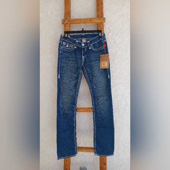 True Religion Denim - NEW 🔥 True Religion Womens (27 W - 32 L) Billy Super T Straight Jeans.